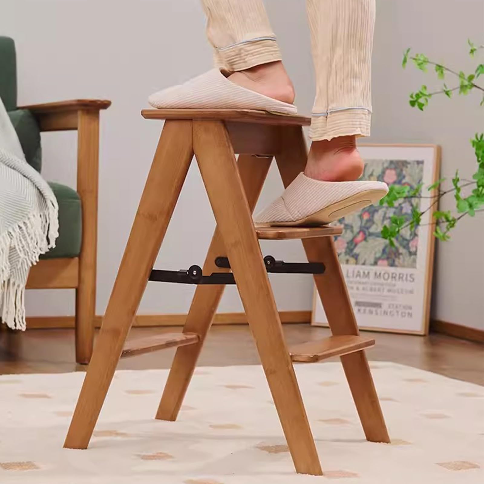 Amazon｜折りたたみ式踏み台家庭用三段はしごハイベンチ小型登山はしご
